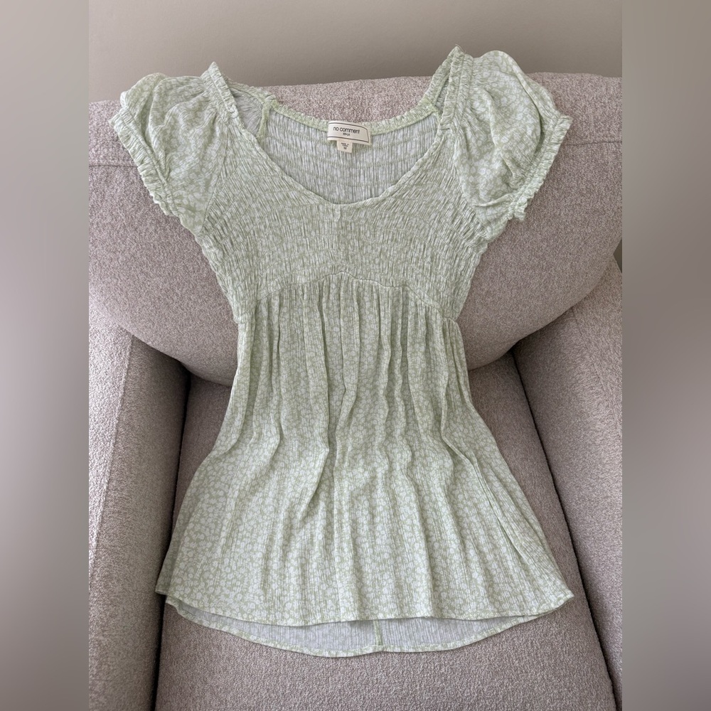 green dress with white flowers